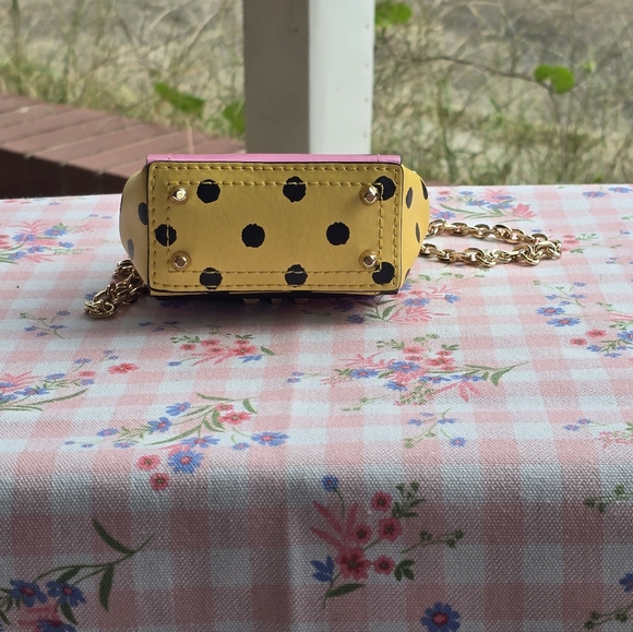 Moschino polka-dot pink and yellow micro crossbody bag - Picture 13 of 16